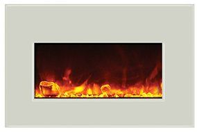 Amantii Electric Fireplace INSERT-30-4026-WHTGLS