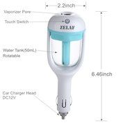 ZELAF&reg; Z8 Car Charger Port Mini Travel Portable Cool Mist Ultrasonic Humidifier with Aroma Diffuser Essential... N3