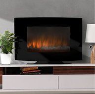 Interior Decorating-Home Decor-Premium Large 1500W Heat Adjustable 2-In-1 Electric Wall Mount &amp; Freestanding Fireplace... N2