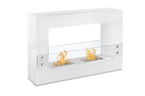 Ignis FSF-004W Tectum White Freestanding Ventless Ethanol Fireplace