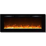 Moda Flame 50 Inch Cynergy Crystal Stone Built-In Wall Mounted Electric Fireplace