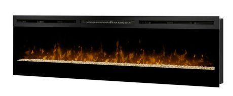 Dimplex BLF74 8290 BTU Galveston Wall Mounted Vent Free LED Electric Fireplace w, Black