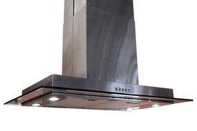 CAVALIERE 42" Island Mounted Stainless Steel / Glass Kitchen Range Hood 860 CFM Spagna Vetro Econo Series SV198E-I42 N2