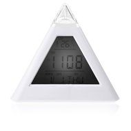 Single 7 LED Color Changing Pyramid Digital LCD Alarm Clock Thermometer C/f Desktop Table Clocks Despertador Weather... N3