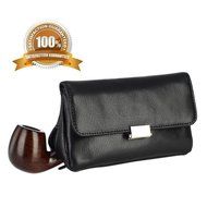Scotte(TM) leather tobacco pouch lock catch pipe pouch/bag for smoking pipe/accessories