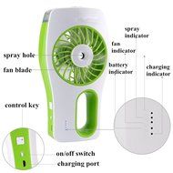 Riipoo Mini Portable USB Beauty Humidifier Fan,Water Spray Beauty Humidifier Fan with USB Charging Cable&#65288;Green&#65289; N5