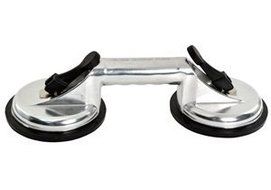 Alytimes Heavy Duty Aluminum Double Handle (2 cup) suction cup plate/pad for lifting/pulling glass