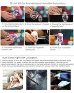 ZELAF&reg; Z8 Car Charger Port Mini Travel Portable Cool Mist Ultrasonic Humidifier with Aroma Diffuser Essential... N9