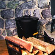 Pleasant Hearth Fireplace Ash Bucket with Lid