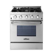 Anself THOR KITCHEN 30-inch Dual Fuel Range Stainless Steel Free Standing Gas Range 4.2 Cu. Ft Professional Kitchen... N4