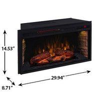 Comfort Smart 28-In Infrared Electric Fireplace Insert - CS-28IR