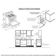 GE JGBS10DEKWW 30" Gas Freestanding Range with 4 Burners, Open Burner, 4.8 cu. ft. Primary Oven Capacity, in White N2