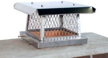 Rockford Chimney Supply Stainless Steel Chimney Cap, Single Flue Tile Mount 9x13 Inch