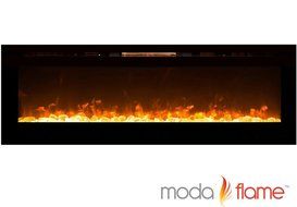 72 Inch Recessed Cynergy XXL Crystal Built-In Wall Mounted Electric Fireplace