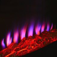 High-End Curved Glass Front Wall Mount Electric Fireplace N2