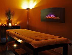 High-End Curved Glass Front Wall Mount Electric Fireplace N3