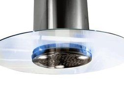 NT AIR Island Range Hood Designer Glass Lights 28" KA-223-BLK NT AIR Made in Italy. N3