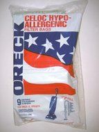 Oreck XL8000/9000/2000 Upright Hypo-Allergenic Filter Bags (9 Pack) PK8000-9DW by Oreck