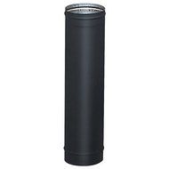 6'' x 48'' HeatFab Single Wall Black Stovepipe - 2608B