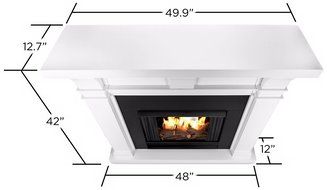 Real Flame Porter Electric Fireplace White