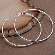 Fashion Women Silver Plated Hoop Dangle Earring Studs Jewelry N2