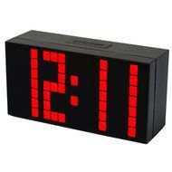T Tocas Big Number LED Snooze Wall Desk Alarm Clock Thermometer Calendar (Blue) N9