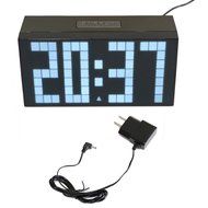 T Tocas Big Number LED Snooze Wall Desk Alarm Clock Thermometer Calendar (Blue) N10