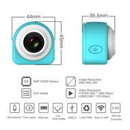 Andoer Super Mini Camera Hands Free Sticky Paste Adhesive Remote Shutter Wireless Built-in Wifi Smartphone App... N5