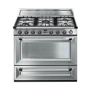 Smeg TRU90X 36" Free-Standing Dual Fuel Cavity "Victoria" Range, Stainless Steel N4