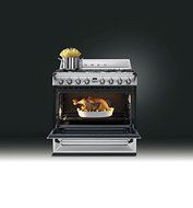 Smeg TRU90X 36" Free-Standing Dual Fuel Cavity "Victoria" Range, Stainless Steel N5