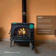 17% Fuel Cost Saving Original Top Heat Powered Eco Stove Fan 4 Blade Aluminum Black for Gas Coal Pellet Log Wood... N2