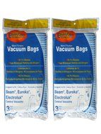 6 (6 Gallon) Allergy Central Vacuum Bags For Beam, Eureka, Electrolux, Singer, Star-Brute, Kenmore, Mastercraft...