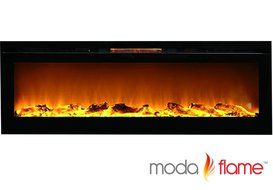 72 Inch Recessed Cynergy XXL Log Built-In Wall Mounted Electric Fireplace