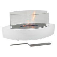 Sunnydaze Barco Ventless Tabletop Bio Ethanol Fireplace, Stainless Steel N4