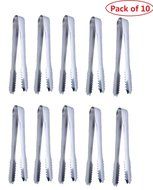 Aikoi Stainless Steel Barbecue BBQ Clip Bread Food Ice Clamp Ice Tong Tool - Pack of 10