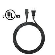 [UL Listed] Pwr+ AC Cable Replacement Power Cord 2 Prong 6 Feet (Black) N5