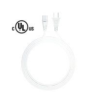 [UL Listed] Pwr+ AC Cable Replacement Power Cord 2 Prong 6 Feet (Black) N7