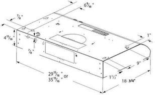 Elica ENM236BL Under Cabinet Convertible Range Hood N4
