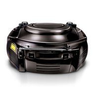 AXESS Portable Boombox with AM/FM Radio, CD/MP3 Player, USB/SD, Cassette Recorder and Headphone Jack (Black) N2