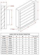 Louvered Gable Vent with Round Transition
