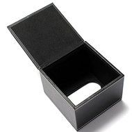 Black PU Leather Square Home Office Car Tissue Paper Box N3