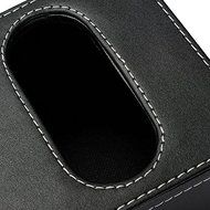 Black PU Leather Square Home Office Car Tissue Paper Box N4