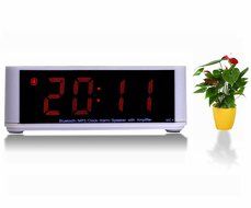 ZHPUAT Portable Bluetooth Alarm Clock Radio with FM Radio, Wireless Speaker, Aux-In and TF Card Music, USB Charging... N6