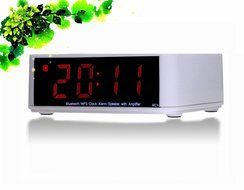 ZHPUAT Portable Bluetooth Alarm Clock Radio with FM Radio, Wireless Speaker, Aux-In and TF Card Music, USB Charging... N9