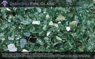 Green Reflective - Fireplace Glass - 5 LBS.