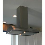 Imperial 36 inch W x 24 inch D Slim Line Island Mount Range Hood, 735 CFM, For Ceilings 7&#039; - 11&#039;, Black or White N3