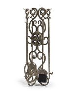 Balsam Hill 4 Piece Estate Fireplace Tool Set - Gold | 12"L x 12.5"W x 32"H