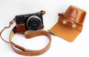 xhorizon TM FL1 Full Protection Bottom Opening Version Protective Leather Camera Case Bag with Tripod Design for... N39