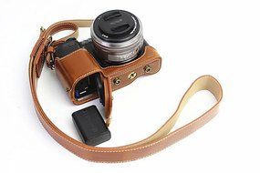 xhorizon TM FL1 Full Protection Bottom Opening Version Protective Leather Camera Case Bag with Tripod Design for... N40
