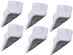6 PCS Microfiber Replacement Pads for Shark Steam Mop - White N2
